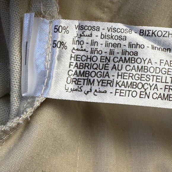 Zara Women’s LINEN BLEND SHORTS Sand Size XS Bohocore - Picture 11 of 12